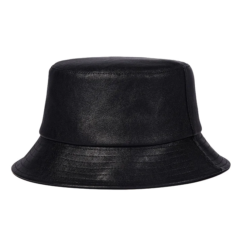 2021 Autumn Soft PU Leather Bucket Hats Adult Solid Color Big Size Fisherman Hat Men Women Foldable Hiphop Hats 59cm
2021 Autumn Soft PU Leather Bucket Hats Adult Solid Color Big Size Fisherman Hat Men Women Foldable Hiphop Hats 59cm