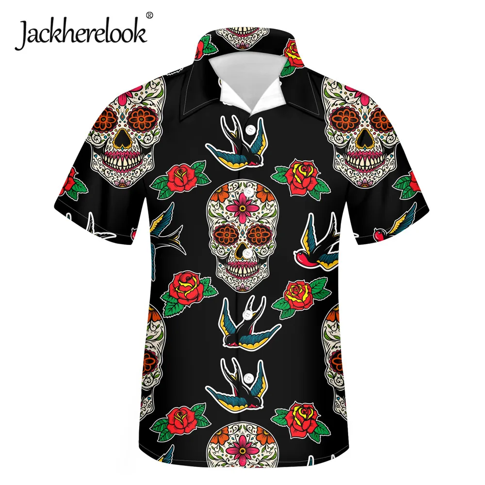 Jackherelook Rose Sugar Skull Brand Design Plus Size Summer Tops Short Sleeved Hawaiian Shirts Beach Male Chemise Homme 2021
Jackherelook Rose Sugar Skull Brand Design Plus Size Summer Tops Short Sleeved Hawaiian Shirts Beach Male Chemise Homme 2021