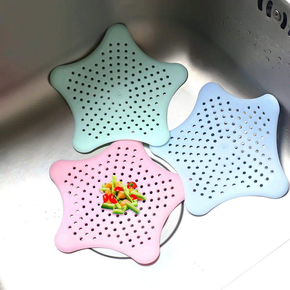 Outfall Sewer Strainer Bathroom Sink Five-point Star SiliconeFilter Anti-blocking Floor Drain Hair Stopper & Catchers Home
Outfall Sewer Strainer Bathroom Sink Five-point Star SiliconeFilter Anti-blocking Floor Drain Hair Stopper & Catchers Home