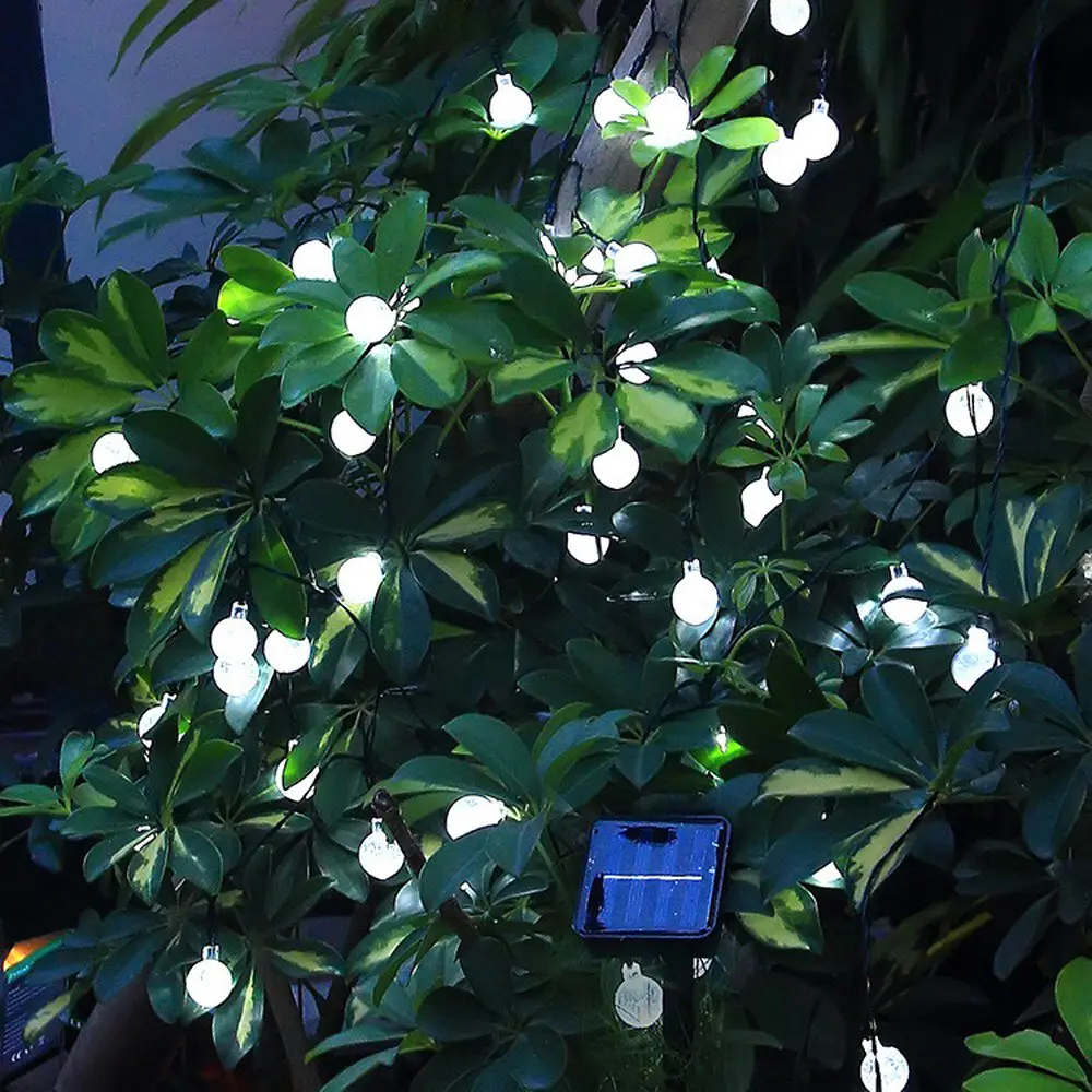 

50 LED Solar Lichterkette Im Freien Wasserdichte Solar Kristallkugel Dekoration Licht Garten, Terrasse, Hof, Haus