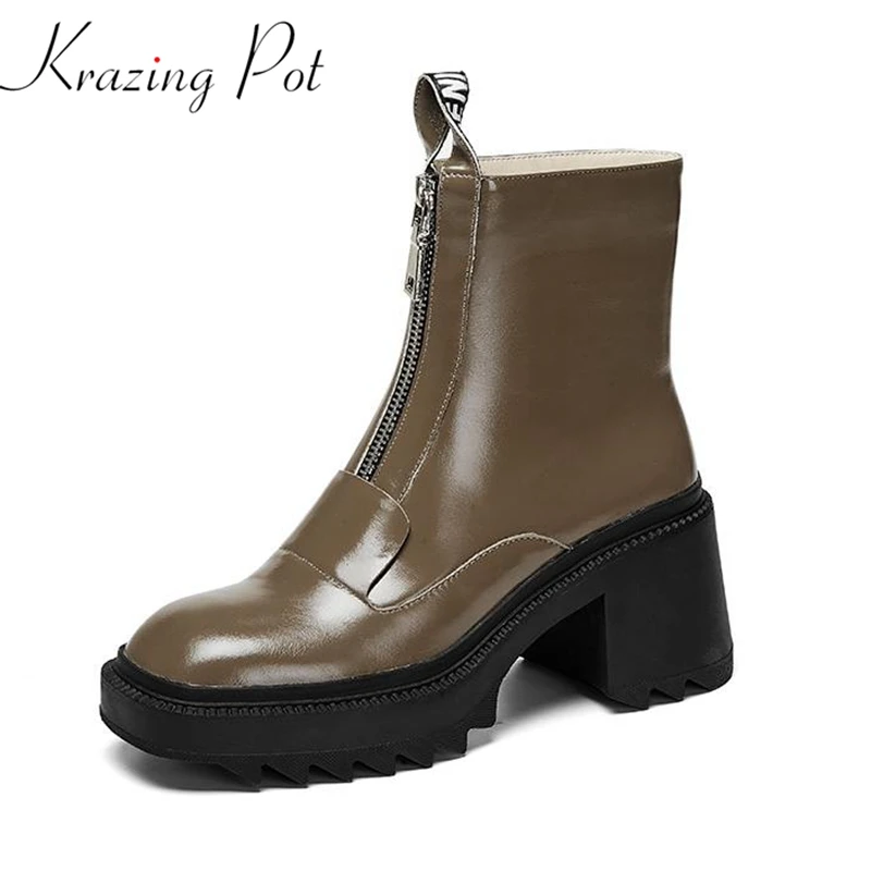 Популярные кожаные ковбойские ботинки Vichelo с натуральным лицевым покрытием, зимние водонепроницаемые ботильоны на толстом высоком каблуке... 
Популярные кожаные ковбойские ботинки Vichelo с натуральным лицевым покрытием, зимние водонепроницаемые ботильоны на толстом высоком каблуке...