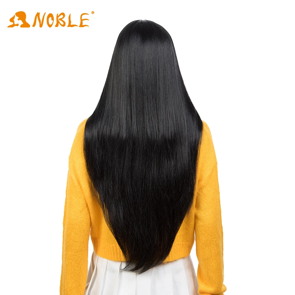 Синтетический длинный парик Noble girl 32 дюйма прямые с челкой парики для женщин