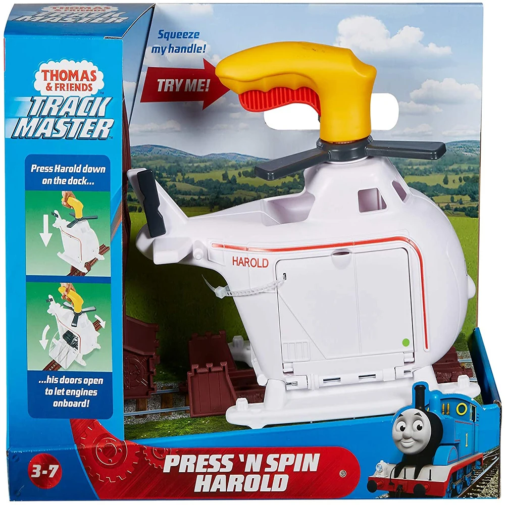 Thomas & Friends Press 'n Spin Harold Toy Helicopter with Spinning Propellers for Preschool Kids Ages 3 Years & Older
Thomas & Friends Press 'n Spin Harold Toy Helicopter with Spinning Propellers for Preschool Kids Ages 3 Years & Older