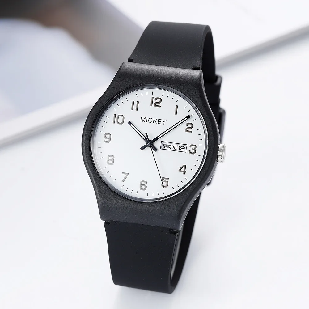 Disney rubber watchband watch Student calendar Weekly double calendar casual men's watch
Disney rubber watchband watch Student calendar Weekly double calendar casual men's watch