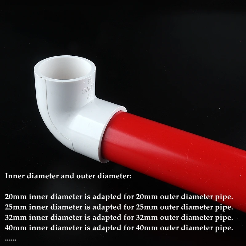 Big Size 63~200mm Inner Dia PVC Pipe Water Supply 90 Elbow Connector Plastic Joint Fittings Irrigation System Watering Parts
Big Size 63~200mm Inner Dia PVC Pipe Water Supply 90 Elbow Connector Plastic Joint Fittings Irrigation System Watering Parts