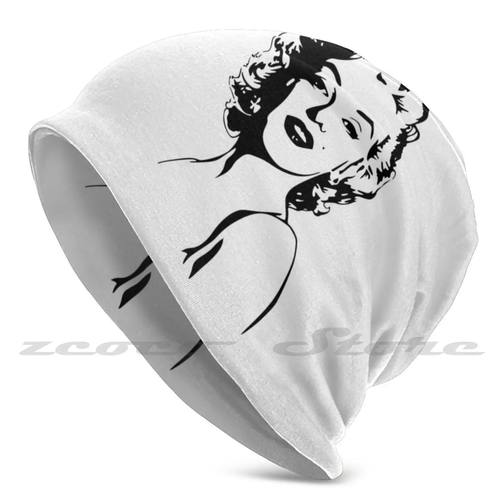 Женская винтажная трикотажная шапка Мэрилин Монро с индивидуальным рисунком 
Женская винтажная трикотажная шапка Мэрилин Монро с индивидуальным рисунком