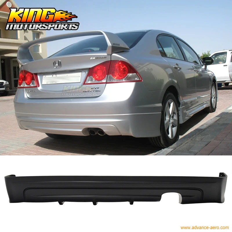 Подходит для 06 07 08 09 10 11 Honda Civic 4DR Sedan MUGEN type задний бампер губ Уретановый |