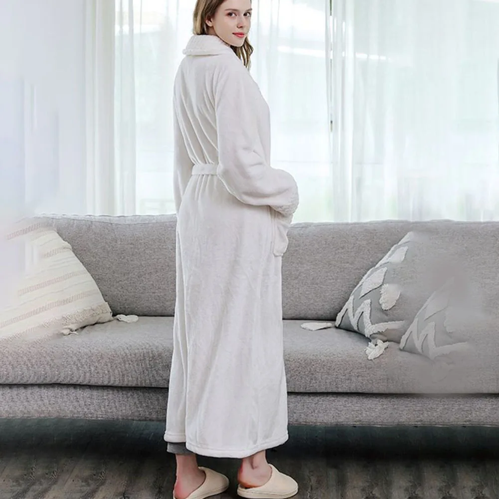 Dossni Nightgown Winter Warm Bathrobe Lengthened Plush Flannel Stitching Nightgown Long Thick Couple Pajamas Bathrobe Bathrobe
Dossni Nightgown Winter Warm Bathrobe Lengthened Plush Flannel Stitching Nightgown Long Thick Couple Pajamas Bathrobe Bathrobe