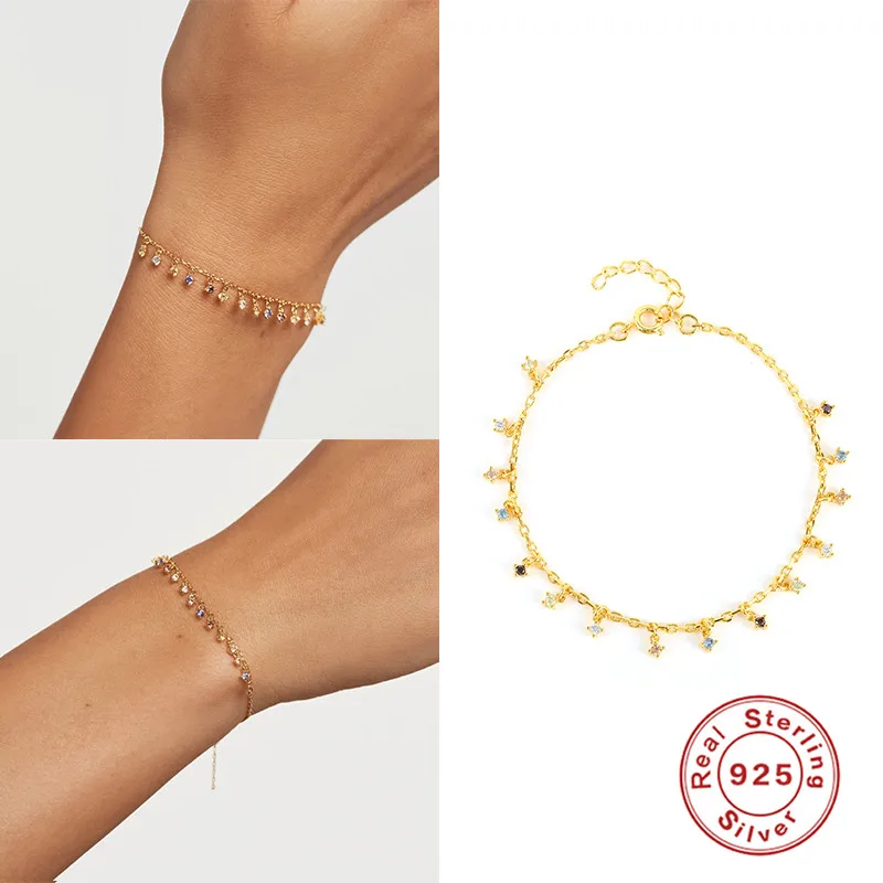 Aide Colorful CZ Bracelets For Women 925 Sterling Silver Valentine's Day Gift Bangle Pulseras Mujer Bijoux Femme Argent 925 17cm
Aide Colorful CZ Bracelets For Women 925 Sterling Silver Valentine's Day Gift Bangle Pulseras Mujer Bijoux Femme Argent 925 17cm