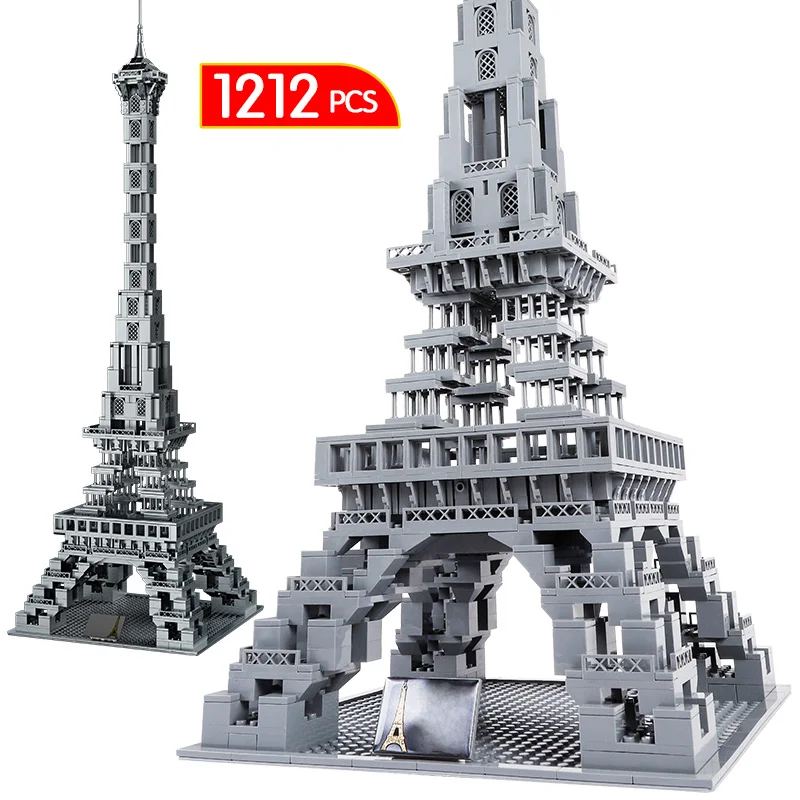 

Famous Architecture Eiffel Tower Model Building Blocks City Creator Skyline Collection Paris Bricks Gifts Diy Toys For Children