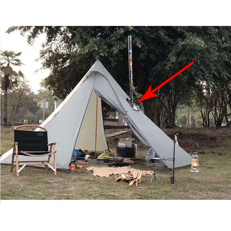 Tent Stove Jack Fire-Resistant Pipe Vent Accessory for 4 Seasons Canvas Camping Bell Tent
Tent Stove Jack Fire-Resistant Pipe Vent Accessory for 4 Seasons Canvas Camping Bell Tent