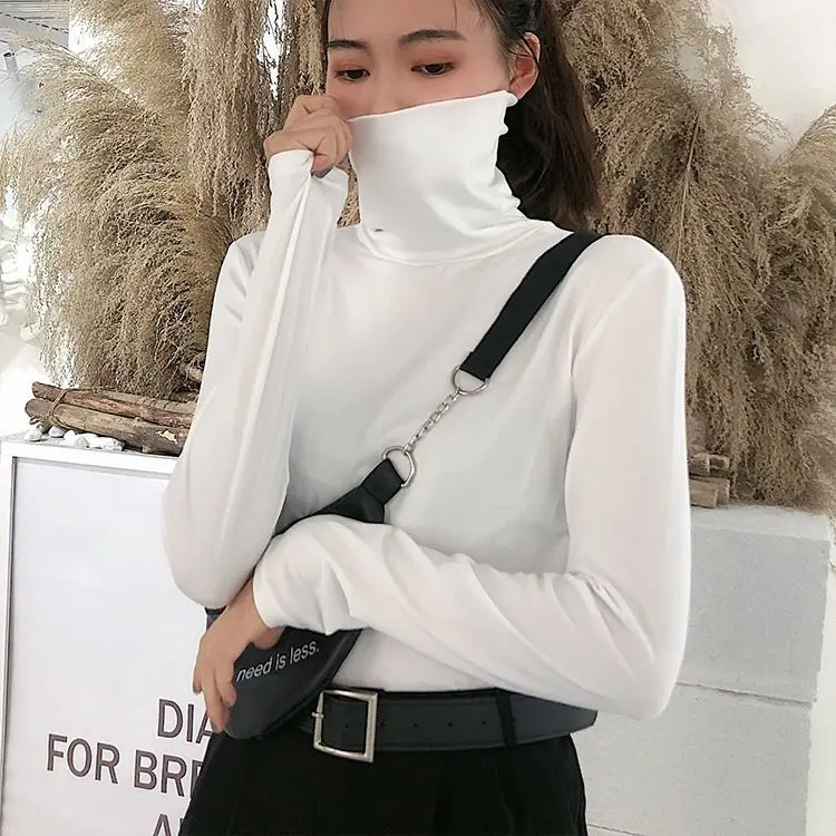 Autumn Women's Korean Version of High-necked Long-sleeved T-shirt Thin Stacked Collar Ins Top Bottoming Shirt
Autumn Women's Korean Version of High-necked Long-sleeved T-shirt Thin Stacked Collar Ins Top Bottoming Shirt