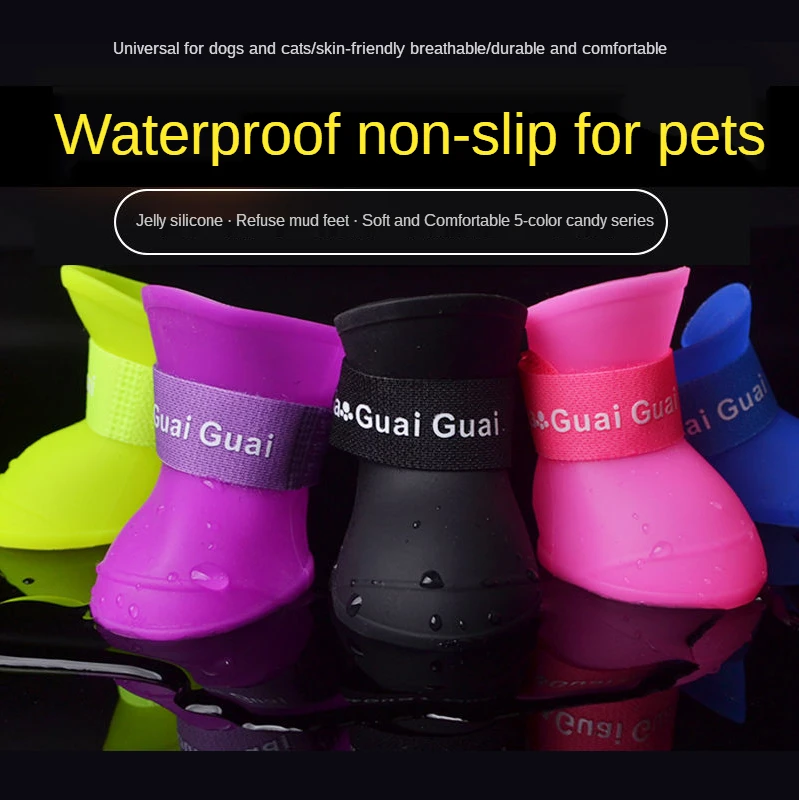4pcs Pet Dog Rain Shoes Waterproof Rain Pet Shoes For Small Medium Dogs Cats Pet Products Puppy Rubber Boots Candy Color Shoes
4pcs Pet Dog Rain Shoes Waterproof Rain Pet Shoes For Small Medium Dogs Cats Pet Products Puppy Rubber Boots Candy Color Shoes