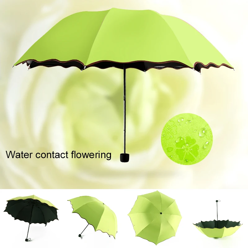 Magic Flower Umbrella 3-Folded Black Rubber Cloth Travel Folding Umbrellas Portable Rainy Day Waterproof Rain Gear
Magic Flower Umbrella 3-Folded Black Rubber Cloth Travel Folding Umbrellas Portable Rainy Day Waterproof Rain Gear