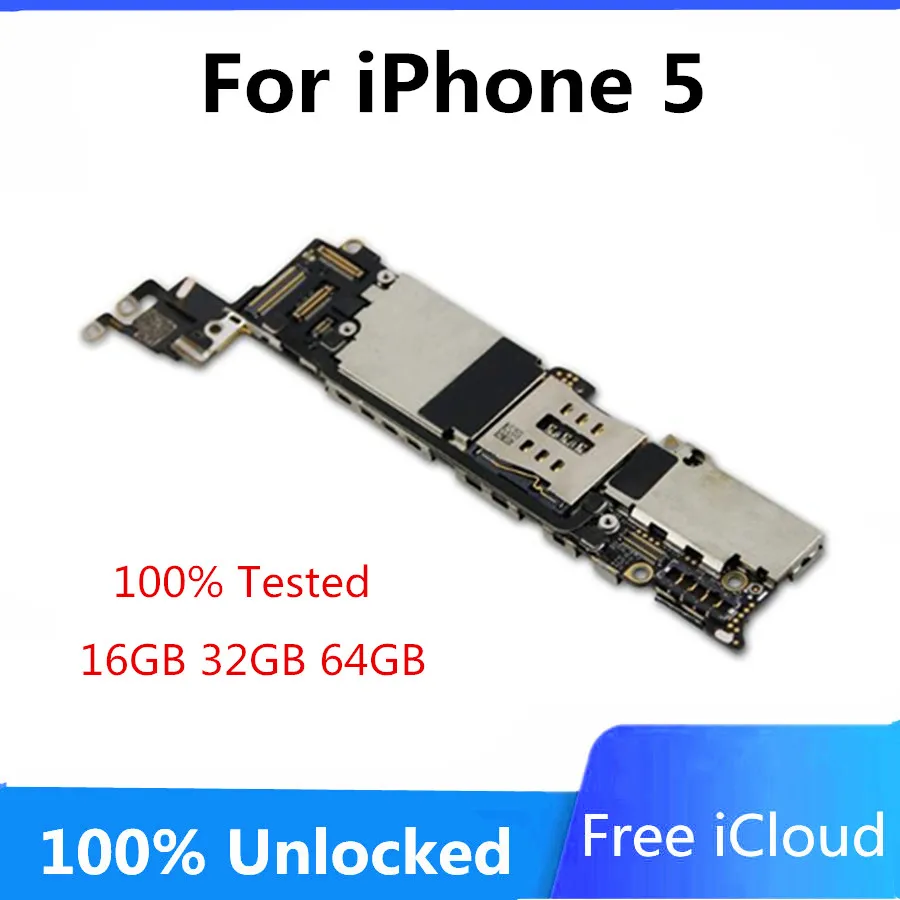100% оригинальная разблокированная материнская плата для Iphone 5 с полной