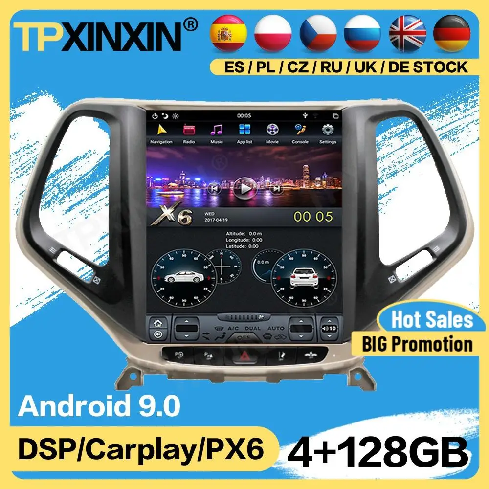 Carplay Tesla 128G радио стерео приемник Android DAB для Jeep Cherokee 2010 2011 2012 2013 2014 + GPS плеер автомобильное аудио головное устройство
Carplay Tesla 128G радио стерео приемник Android DAB для Jeep Cherokee 2010 2011 2012 2013 2014 + GPS плеер автомобильное аудио головное устройство