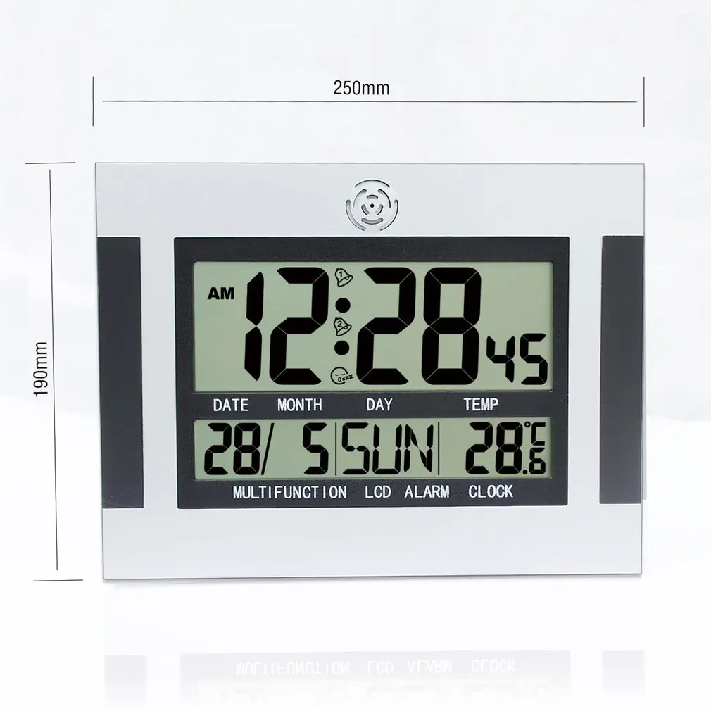 Digital Desk Wall Alarm Clock with Thermometer & Calendar Multifunction Silent LCD Digital Large Screen Electronic Alarm Clock
Digital Desk Wall Alarm Clock with Thermometer & Calendar Multifunction Silent LCD Digital Large Screen Electronic Alarm Clock