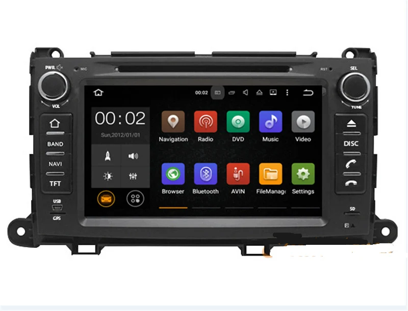 Фото 8-дюймовый автомобильный DVD-плеер Android 9 0 GPS для Toyota Sienna XL30 2010 2011 2012 2013 2014 OCTA CORE 4g rom 64G