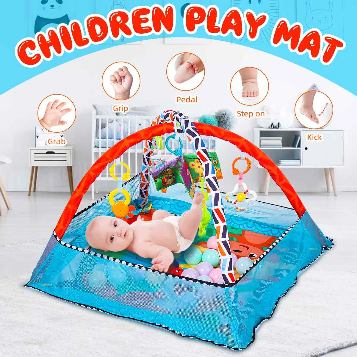 Многофункциональная рамка для фитнеса для детей, раннее одеяло для ползания, детский игровой коврик, детский коврик для занятий в спортзале... 
Многофункциональная рамка для фитнеса для детей, раннее одеяло для ползания, детский игровой коврик, детский коврик для занятий в спортзале...