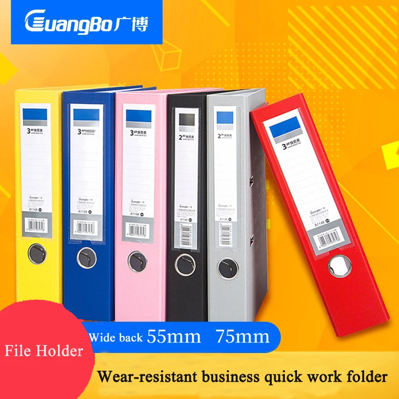 Guangbo Office A4 Ring File Folder Data Book Large Capacity File Folder Quick Work Clip 2/3 Inch Punch Clip Binder For Finance
Guangbo Office A4 Ring File Folder Data Book Large Capacity File Folder Quick Work Clip 2/3 Inch Punch Clip Binder For Finance