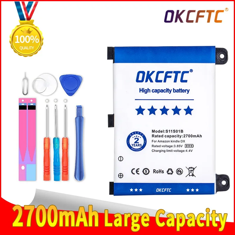 

Original Replacement Battery 2700mAh S11S01B For Amazon Kindle 2 & Kindle DX DXG D00511 D00701 D00801 Batteries