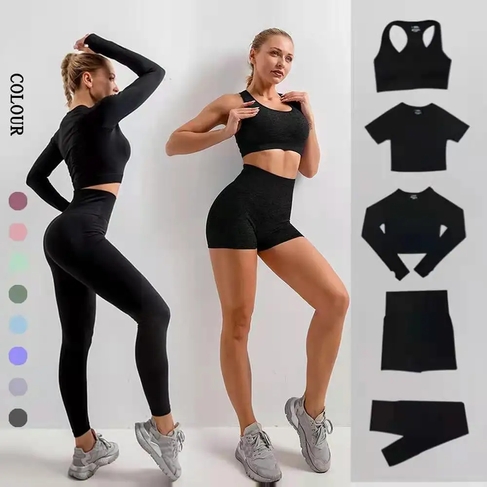 Seamless Yoga Set Gym Clothing Workout Clothes for Women Gym Set High Waist Sport Outfit Yoga Fitness Suit
Seamless Yoga Set Gym Clothing Workout Clothes for Women Gym Set High Waist Sport Outfit Yoga Fitness Suit