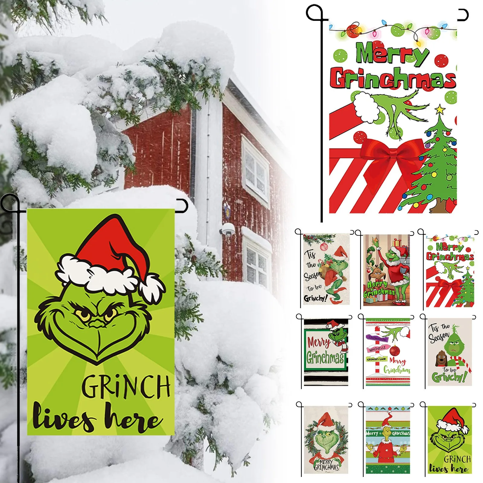 2022 Christmas Garden Flag Ornaments New Year's Eve Decorative Flags Green Furry Monsters Decorative Flags Christmas Geeks
2022 Christmas Garden Flag Ornaments New Year's Eve Decorative Flags Green Furry Monsters Decorative Flags Christmas Geeks