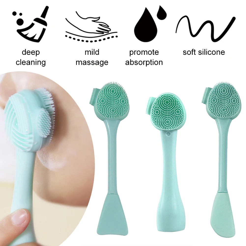 high quality Soft Silicone Facial Brush Face Cleanser Massage Washing Remover Brush Blackhead Double Portable Skin Care Tools
high quality Soft Silicone Facial Brush Face Cleanser Massage Washing Remover Brush Blackhead Double Portable Skin Care Tools