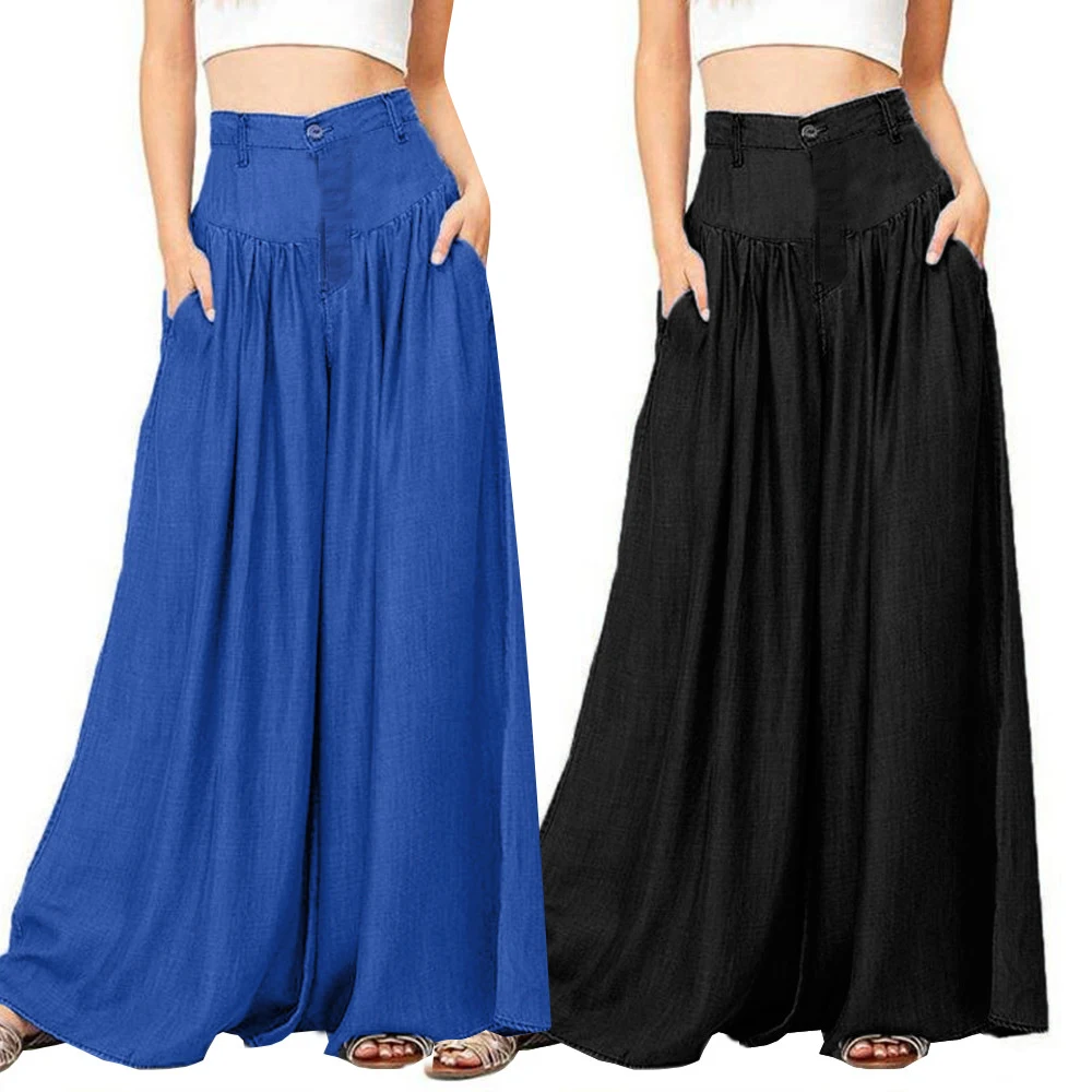 Autumn Women Vintage Pants Solid Color Wide Leg Pants High Waist Button Zipper Pocket Casual Loose Plus Size Trousers
Autumn Women Vintage Pants Solid Color Wide Leg Pants High Waist Button Zipper Pocket Casual Loose Plus Size Trousers