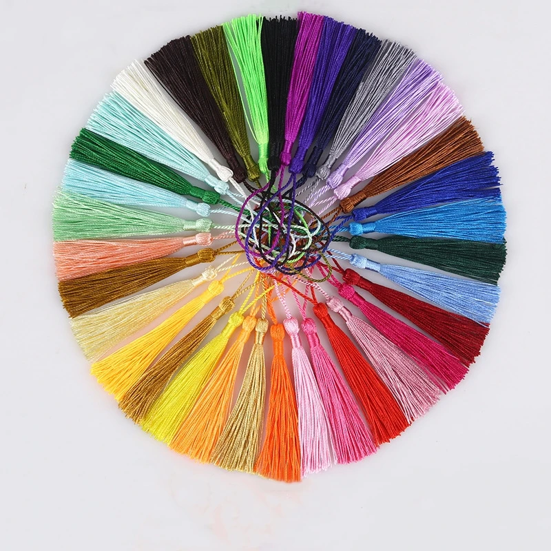100 pcs Mixed Colors Hanging Rope Silk Tassels Fringe Sewing Bang Tassel Trim Key Tassels For DIY Embellish Curtain Accessory
100 pcs Mixed Colors Hanging Rope Silk Tassels Fringe Sewing Bang Tassel Trim Key Tassels For DIY Embellish Curtain Accessory