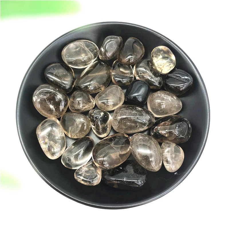 

100 г Натуральный дымчатый кварц, свисающие кристаллы, Кварцевая галька, полированный камень, лечебные натуральные камни и минералы