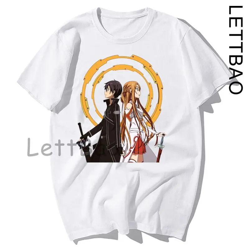 Anime Sword Art Online T Shirt Kirigaya Kazuto Asuna Graphic Women Men Harajuku Ullzang Aesthetic Short Sleeve White T Shirt
Anime Sword Art Online T Shirt Kirigaya Kazuto Asuna Graphic Women Men Harajuku Ullzang Aesthetic Short Sleeve White T Shirt