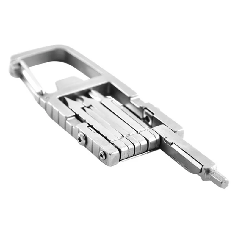 Stainless Steel Portable Outdoor Multifunction EDC Card Tool Carabiner Clip Bottle Opener Keychain Ring Climbing Accessories
Stainless Steel Portable Outdoor Multifunction EDC Card Tool Carabiner Clip Bottle Opener Keychain Ring Climbing Accessories