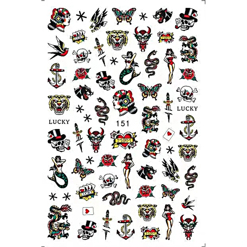 10PCS Brand Snake Flower Bee Nail Art Sticker Cartoon Girl 3D Butterfly Tiger Nail Art Decoration Decal Dragon Nail Slider
10PCS Brand Snake Flower Bee Nail Art Sticker Cartoon Girl 3D Butterfly Tiger Nail Art Decoration Decal Dragon Nail Slider