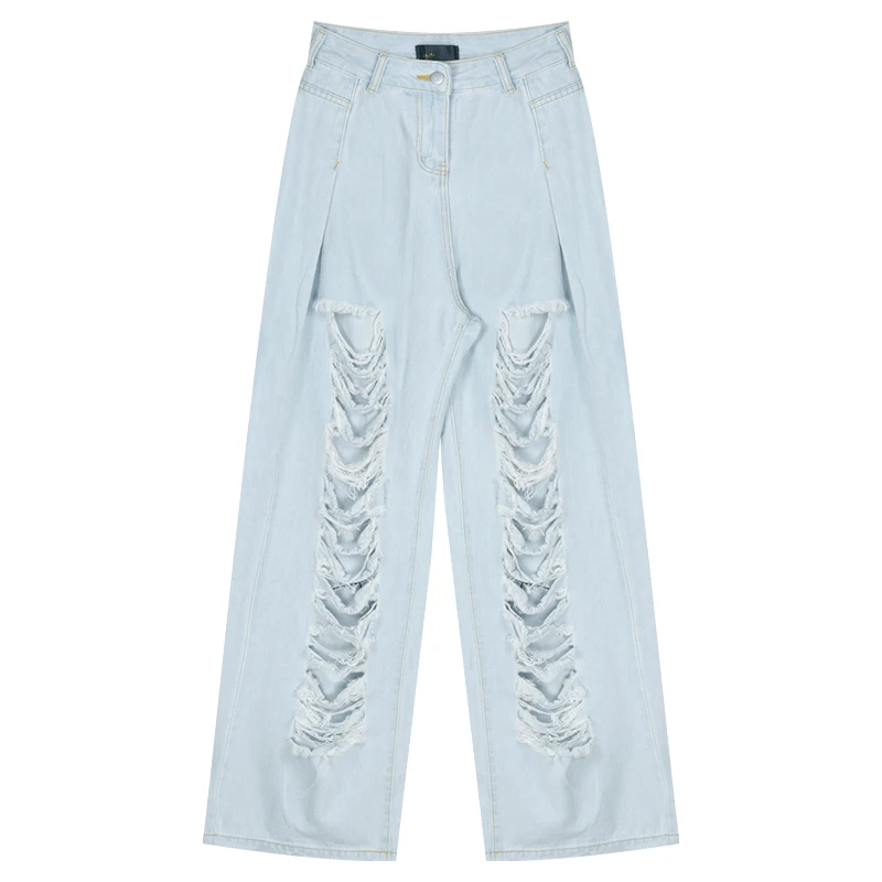 ZHISILAO Ripped Jeans for Women Boyfriend Streetwear Hollow Out Loose Denim Pants Summer 2021 Hole Straight Jeans Plus Size
ZHISILAO Ripped Jeans for Women Boyfriend Streetwear Hollow Out Loose Denim Pants Summer 2021 Hole Straight Jeans Plus Size