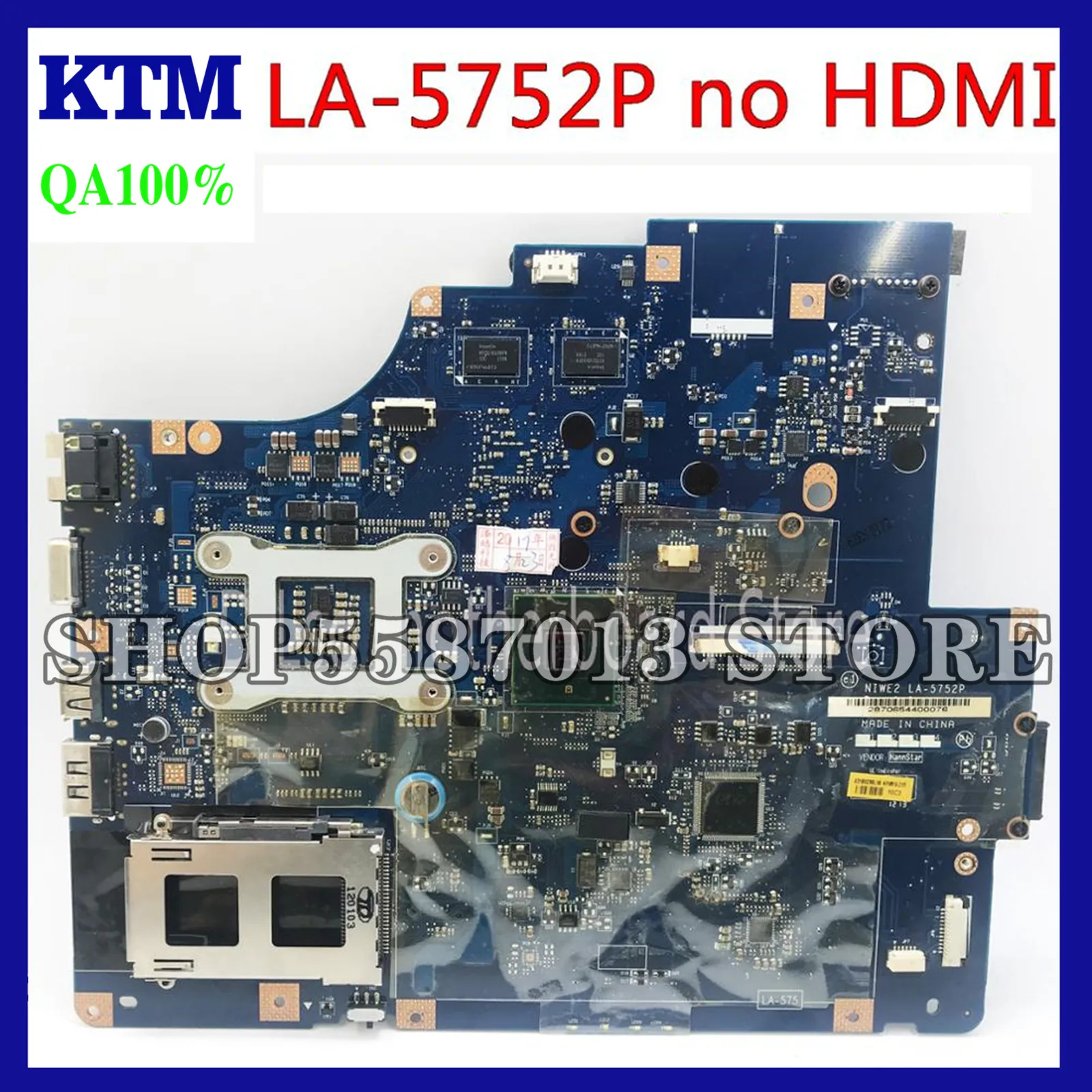 KEFU LA-5752P Motherboard For Lenovo G560 Z560 Laptop Motherboard Z560 Motherboard ( without HDMI port ) Test Mainboard
KEFU LA-5752P Motherboard For Lenovo G560 Z560 Laptop Motherboard Z560 Motherboard ( without HDMI port ) Test Mainboard
