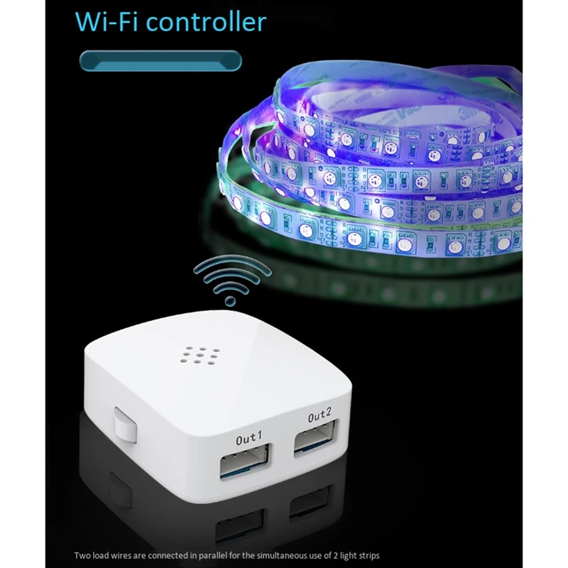 Light Strip Controller Wifi Smart LED Light Controller Phone APP Controller Music Rhythm Dimming
Light Strip Controller Wifi Smart LED Light Controller Phone APP Controller Music Rhythm Dimming