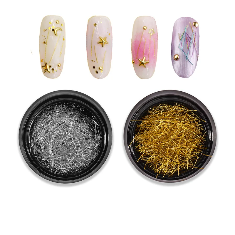 1 Box Metal Wires Nail Art Decorations Gold Silver Stripe Nail Supplies Shiny Nails Accessories Nial Jewelry DIY Nail Art Tools
1 Box Metal Wires Nail Art Decorations Gold Silver Stripe Nail Supplies Shiny Nails Accessories Nial Jewelry DIY Nail Art Tools