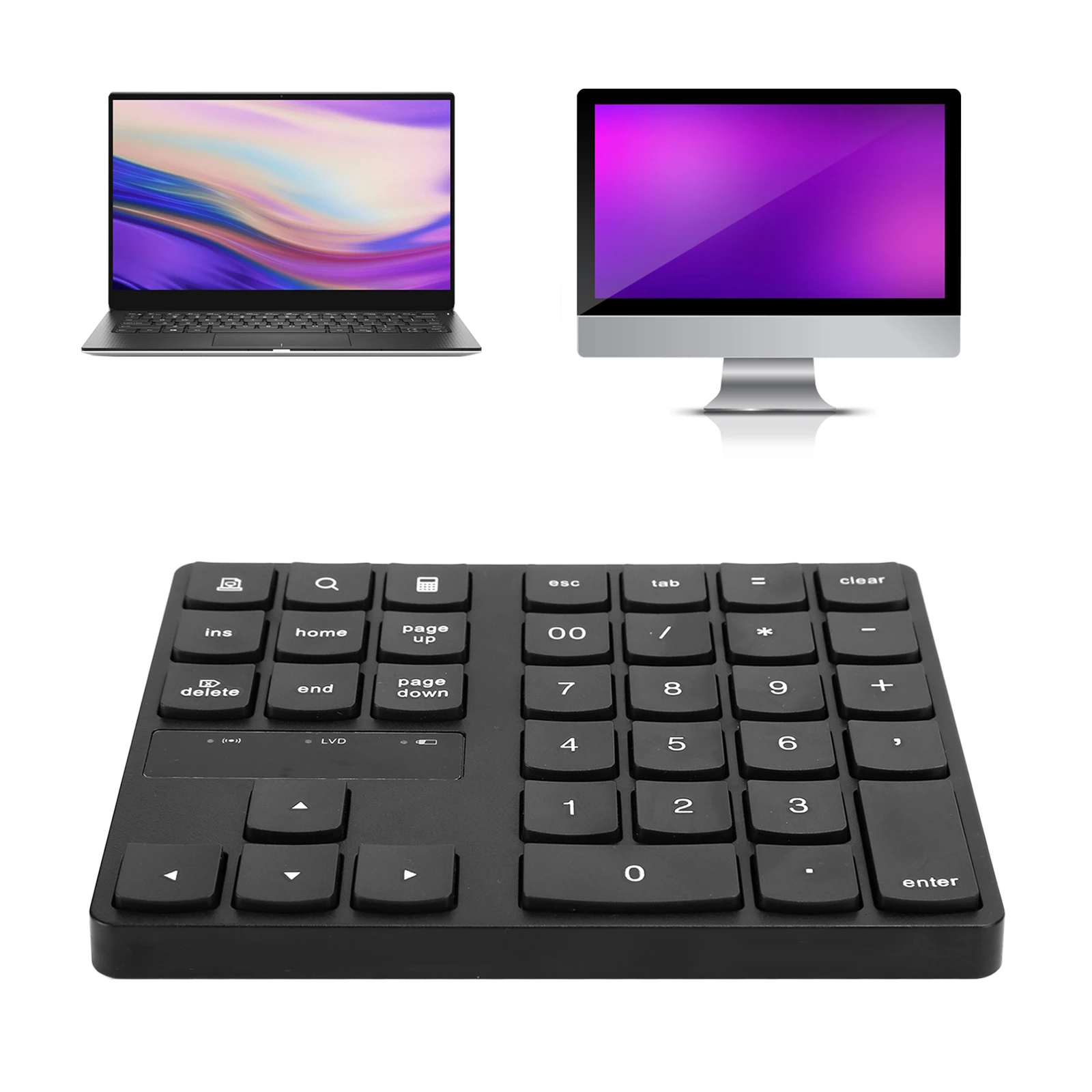 Wireless Keypad Rechargeable Wireless Fingerboard Clavier Keypad for Computer 35 Keys Numeric Wireless Keyboard USB 2.4GHz
Wireless Keypad Rechargeable Wireless Fingerboard Clavier Keypad for Computer 35 Keys Numeric Wireless Keyboard USB 2.4GHz