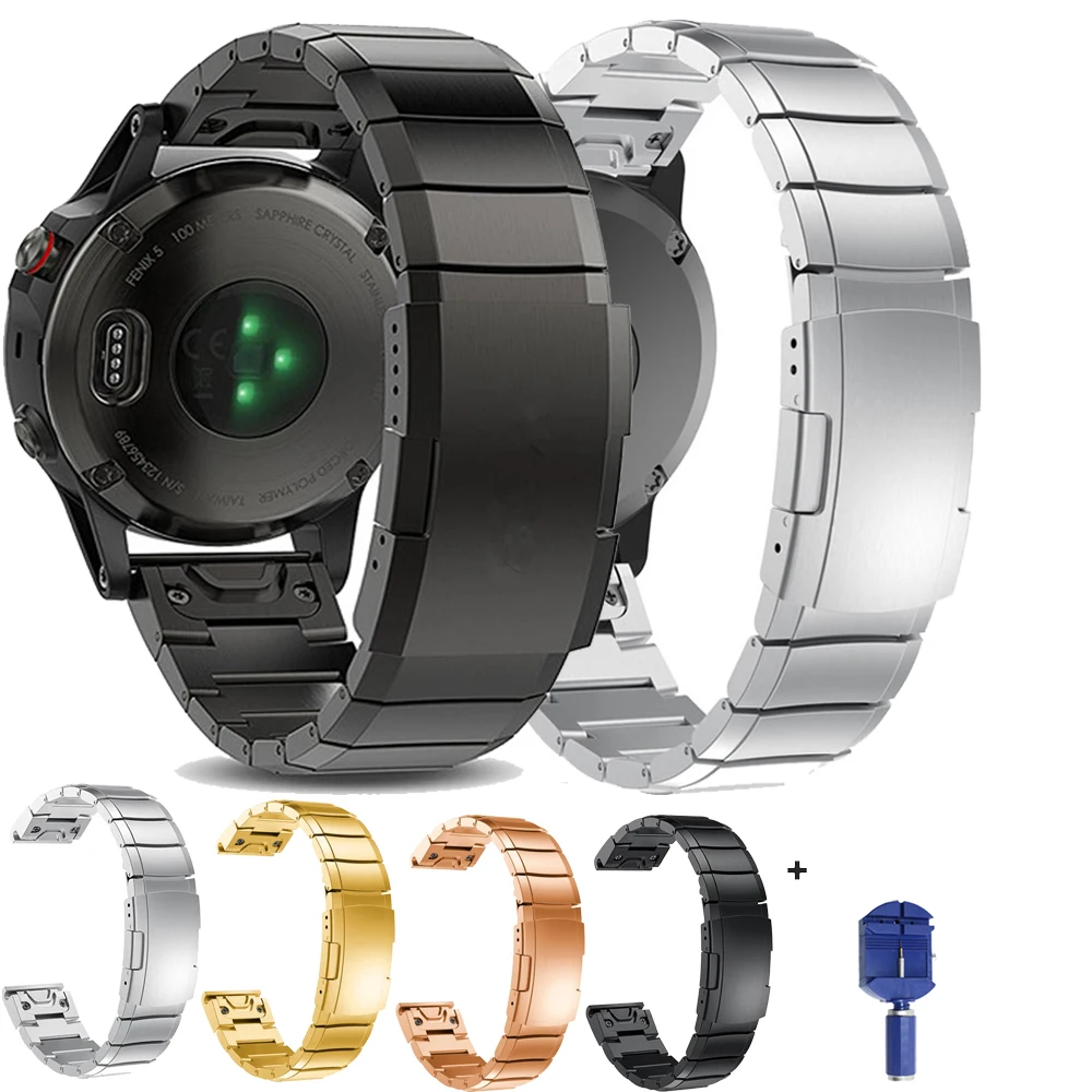 Ремешок из нержавеющей стали для Garmin Fenix 6 5 5X 5S Pro Plus 20 мм 22 мм 26 мм, классический металлический сменный Браслет для наручных часов, аксессуары
Ремешок из нержавеющей стали для Garmin Fenix 6 5 5X 5S Pro Plus 20 мм 22 мм 26 мм, классический металлический сменный Браслет для наручных часов, аксессуары
