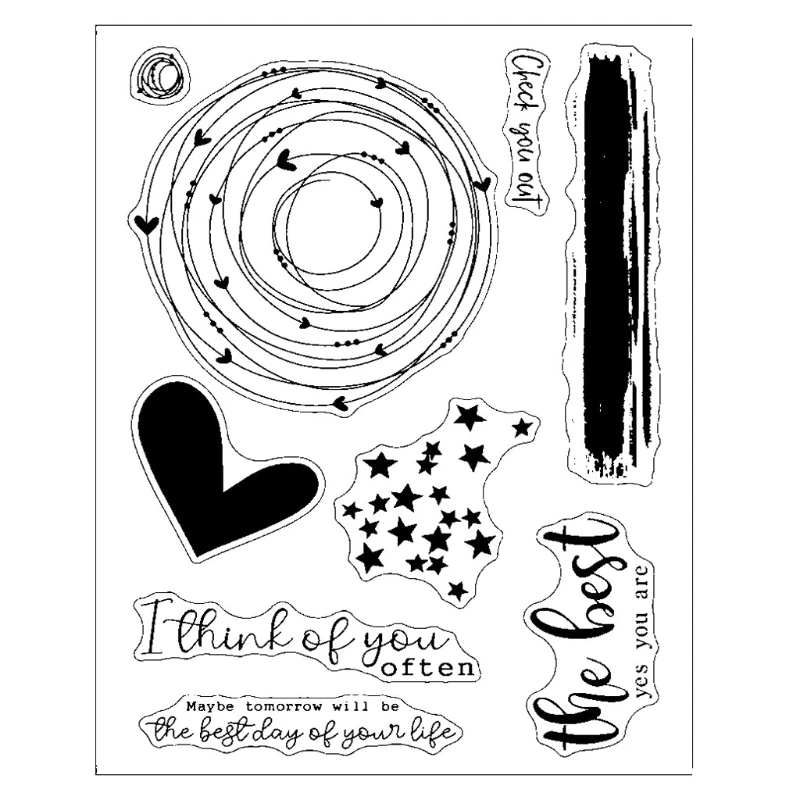 M76D Stars Heart Shape Wishes Lettering Clear Stamps Elegant Card Making Stamps DIY
M76D Stars Heart Shape Wishes Lettering Clear Stamps Elegant Card Making Stamps DIY