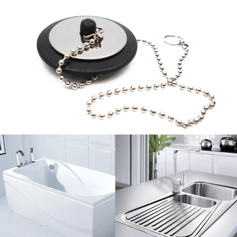 Sink Strainer & Stopper Kitchen Sink Drain Plug Sink Basket with Metal Center Knob and Rubber Stopper
Sink Strainer & Stopper Kitchen Sink Drain Plug Sink Basket with Metal Center Knob and Rubber Stopper