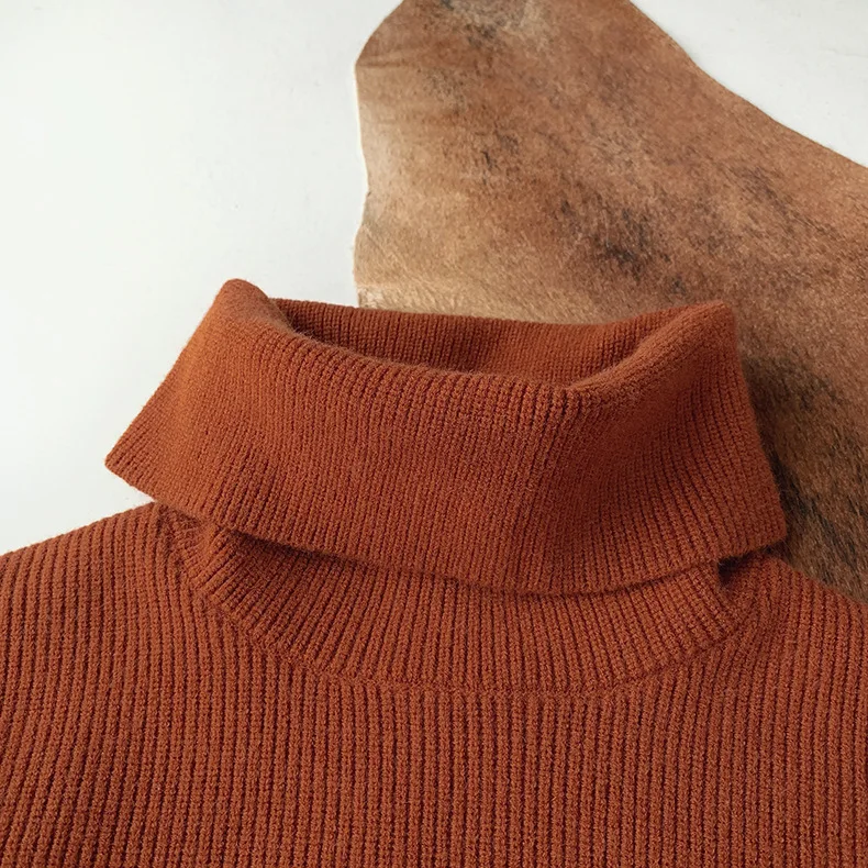 Women Sweater 2021 Autumn and Winter New High-neck Color-blocking Sweater Thick Needle Curling Sleeve Knitted Sweater
Women Sweater 2021 Autumn and Winter New High-neck Color-blocking Sweater Thick Needle Curling Sleeve Knitted Sweater