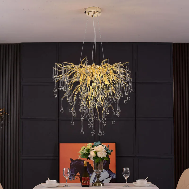 Nordic LED Luxury Chandelier Lighting Living Room LOFT Restaurant Kitchen Crystal Hanging Lamps Hotel Ceiling Chandeliers Lamp
Nordic LED Luxury Chandelier Lighting Living Room LOFT Restaurant Kitchen Crystal Hanging Lamps Hotel Ceiling Chandeliers Lamp