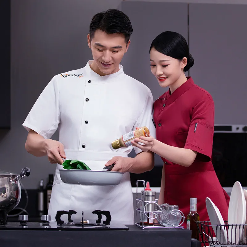 2020 Uniform Restaurant Chef Uniform Cooking Clothes Chef Overalls Short Sleeve Half Men Customized Hotel Catering Kitchen Cook
2020 Uniform Restaurant Chef Uniform Cooking Clothes Chef Overalls Short Sleeve Half Men Customized Hotel Catering Kitchen Cook