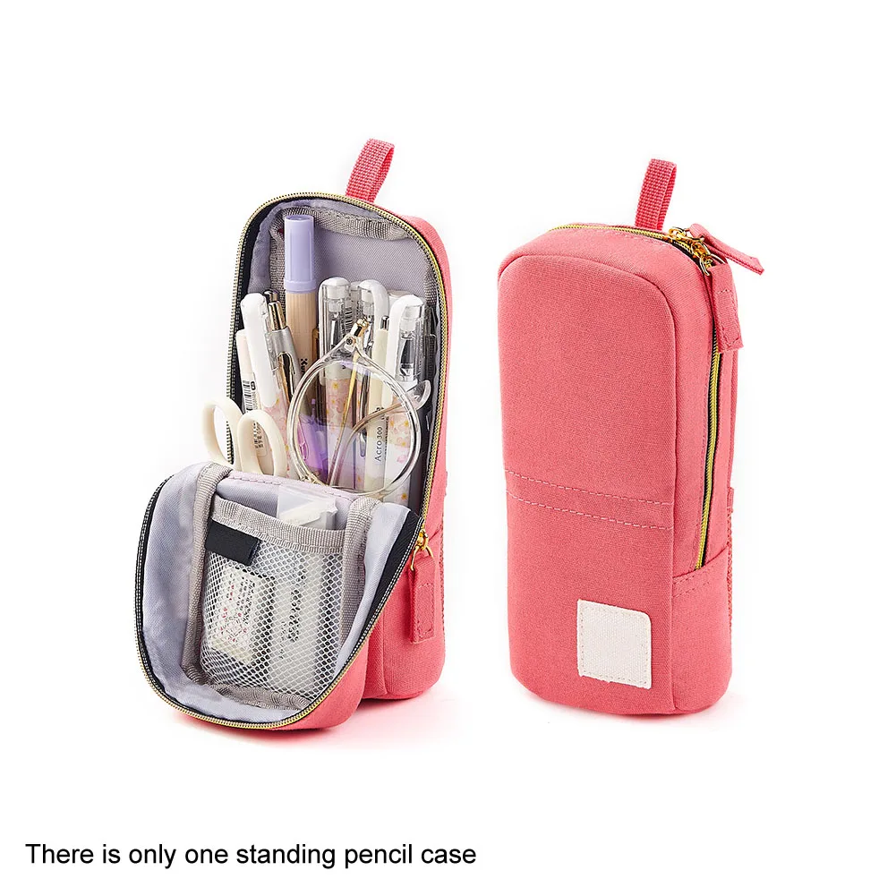 Girl Boy Foldable Wear Resistant Space Saving Double Zipper Home School Pen Bag Standing Pencil Case Large Capacity Washable 
Girl Boy Foldable Wear Resistant Space Saving Double Zipper Home School Pen Bag Standing Pencil Case Large Capacity Washable