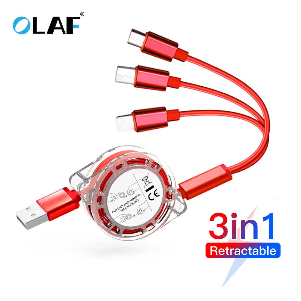 3 in 1 Retractable USB Cable 100cm USB C Cable For iPhone 13 12 11 XS X XR Samsung Xiaomi Huawei Micro USB Mobile Phone Cables
3 in 1 Retractable USB Cable 100cm USB C Cable For iPhone 13 12 11 XS X XR Samsung Xiaomi Huawei Micro USB Mobile Phone Cables