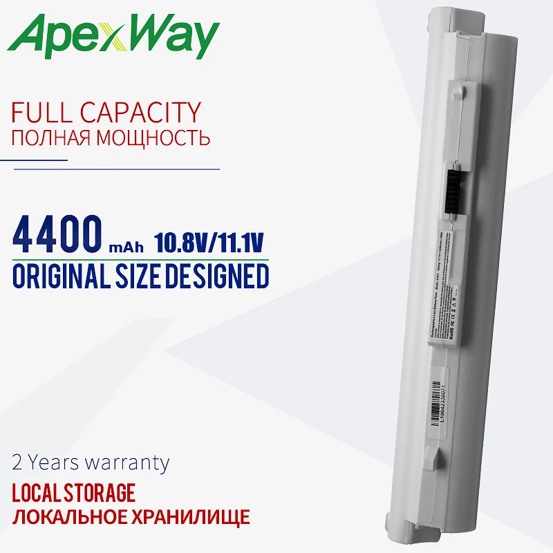 ApexWay 4400mAh 6 ячеек белый Аккумулятор для ноутбука for lenovo 55Y9383 57Y6274 57Y6276 L09S6Y11 L09C3B11, S10-2 S10-2-200
ApexWay 4400mAh 6 ячеек белый Аккумулятор для ноутбука for lenovo 55Y9383 57Y6274 57Y6276 L09S6Y11 L09C3B11, S10-2 S10-2-200