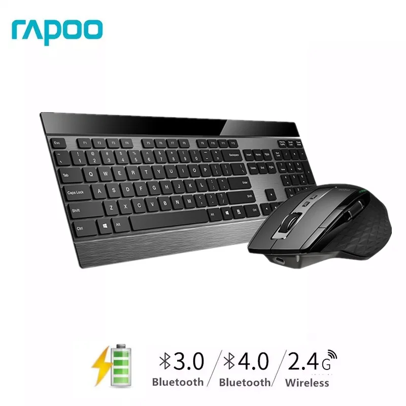 Комбинация Rapoo MT980S многорежимная беспроводная Тонкая металлическая клавиатура и