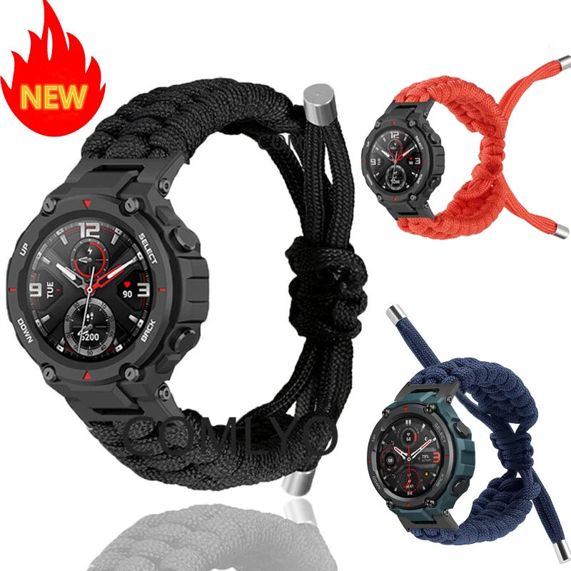 Ремешок нейлоновый для Amazfit T Rex Pro, спортивный уличный браслет с плетеным тросом для часов Xiaomi Amazfit T-rex
Ремешок нейлоновый для Amazfit T Rex Pro, спортивный уличный браслет с плетеным тросом для часов Xiaomi Amazfit T-rex